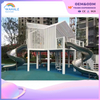 Custom Park Outdoor White Wooden House Modeling Playground Equipment Wholesale