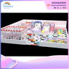 Early education center indoor blue and pink castle theme customized children's candy playground equipment