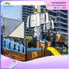 Park Outdoor Sailboat Shape Wooden Children Maze Crossing Playground Equipment Wholesale