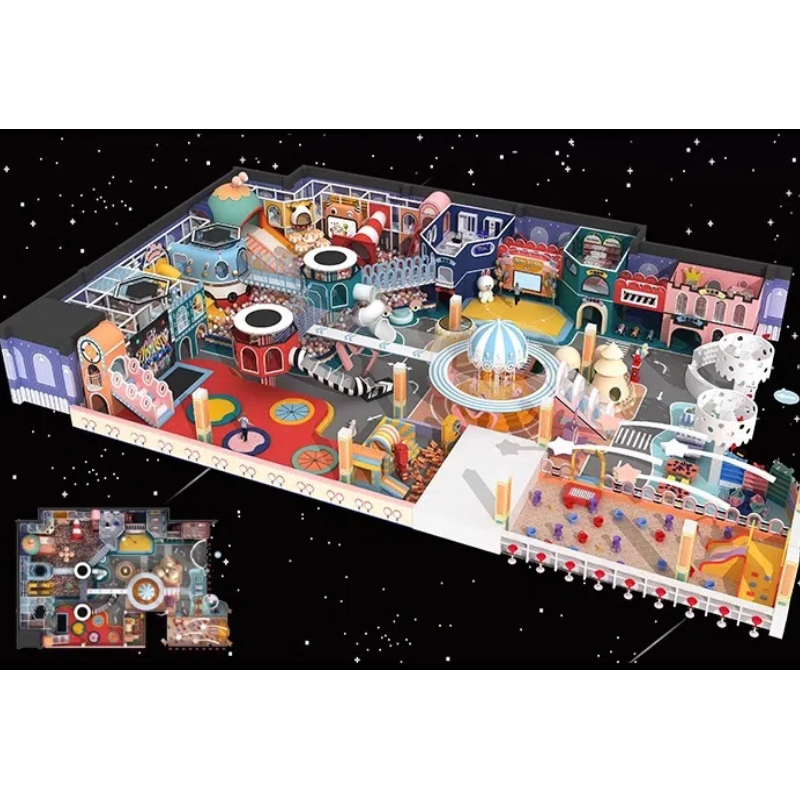 Color round hole trampoline