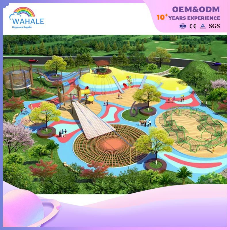 Scenic Spot Outdoor Children's Colorful Wooden Playground Equipment Factory