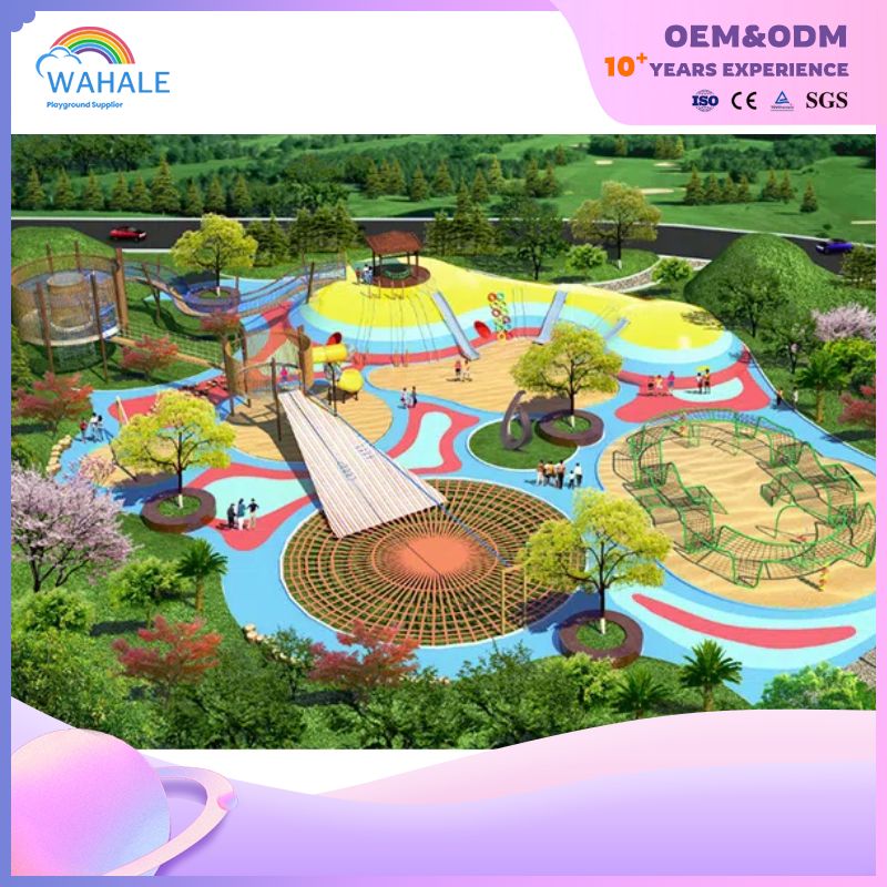 Scenic Spot Outdoor Children's Colorful Wooden Playground Equipment Factory