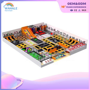 Mall Indoor Hot Blood Trampoline Parkour Children's Park Sticky Music Trampoline Parkour Playground