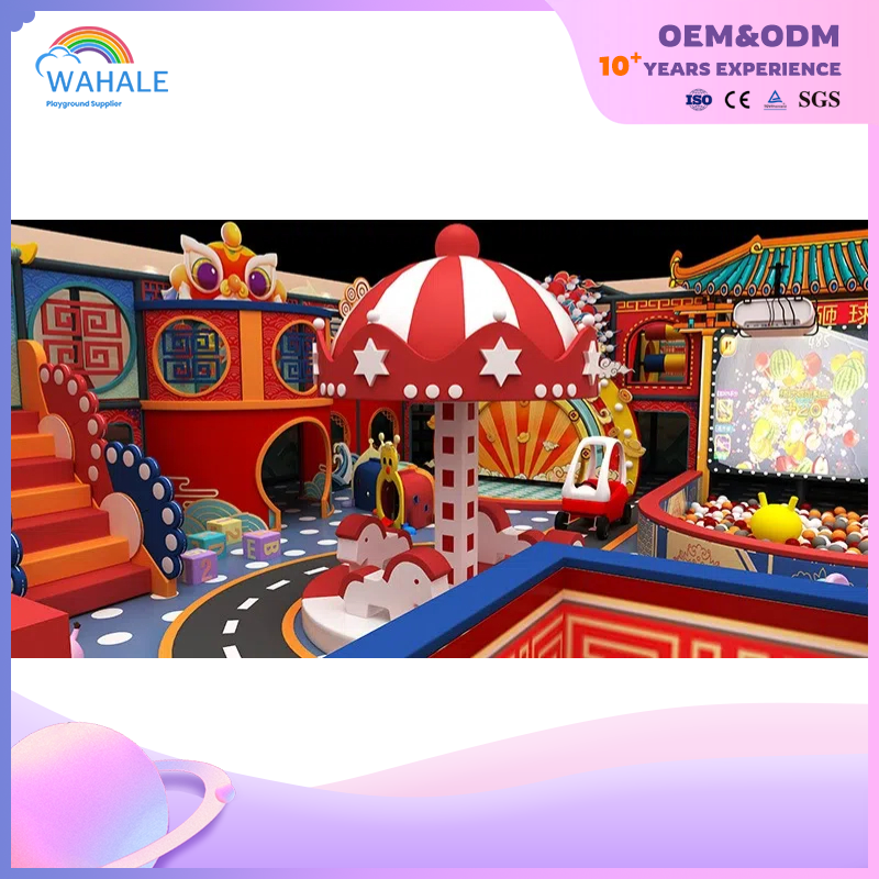 New Year Red Theme Custom Indoor Soft Decoration Park Children's Peking Opera Theme Indoor Playground