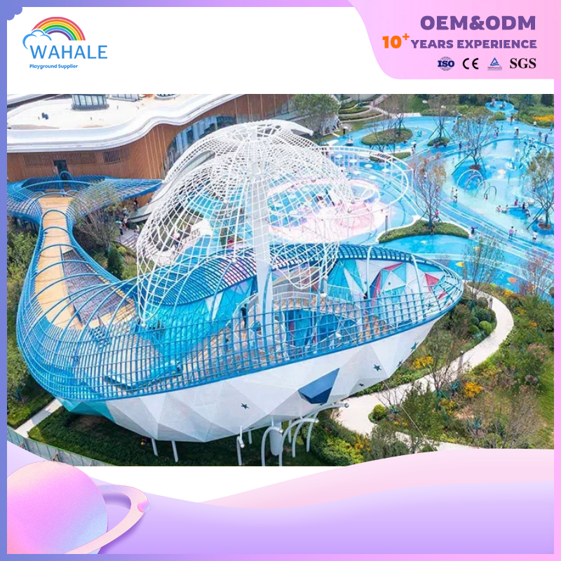 Scenic Spot Outdoor Whale Shape Playground Customized Children's Physical Exercise Playground Equipment