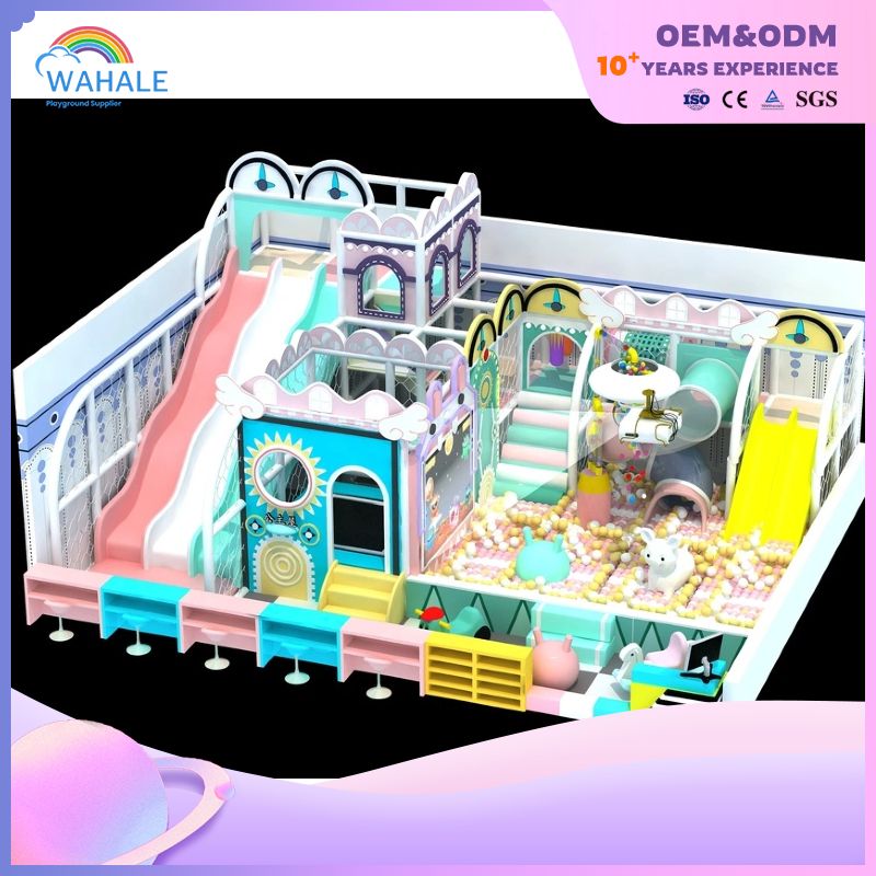 New Macaron-style Adventure Park Children's Indoor Play Center Soft Play Equipment
