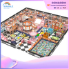 Dealer of Customized Children's Playground Equipment with An Orange Castle Theme Indoors in The Shopping Mall