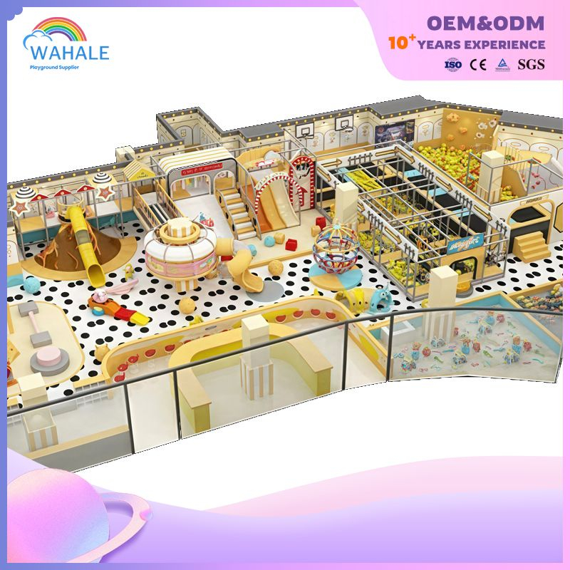 Customized Soft Furnishings for Children's Playgrounds with A Yellow House Theme in Commercial Interiors