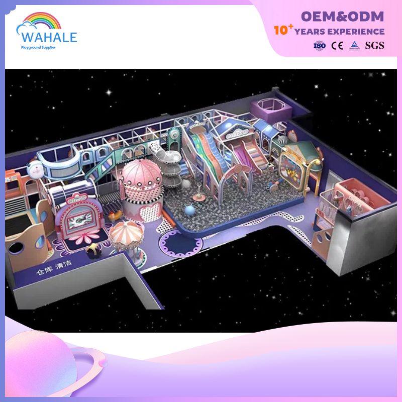 An Indoor Purple Dreamy Castle-themed Customized Children's Playground