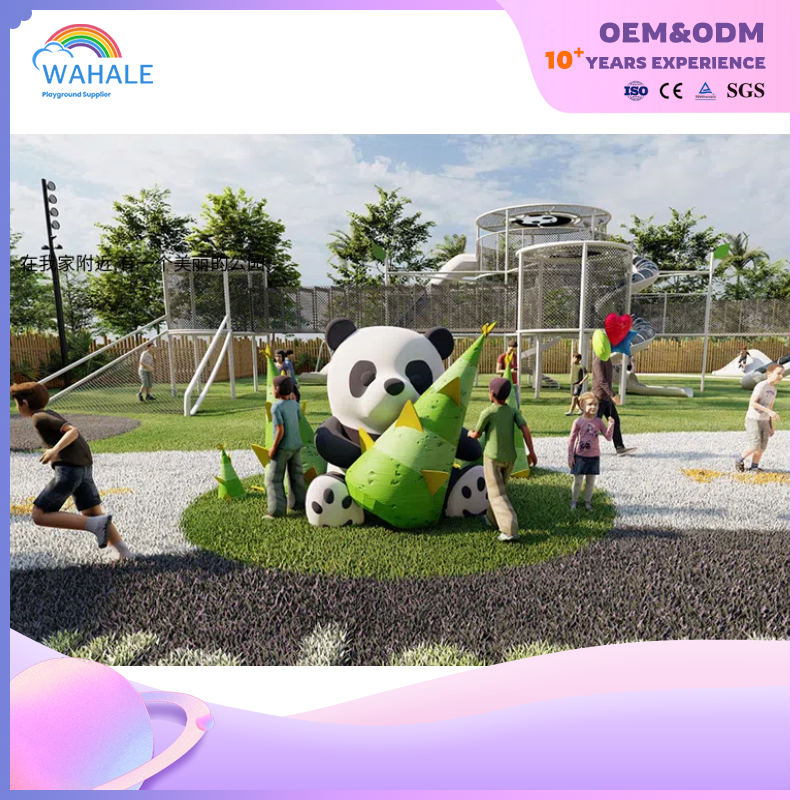 Scenic Spot Outdoor Panda Shape Custom Children's Playground Equipment Wholesale