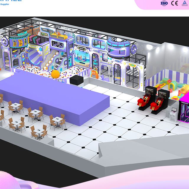 Cyberpunk Neon Playground | Interactive Projection Ball Pool & Piano Slide | Multi-Level Observatory | Premium Mall Entertainment Solution