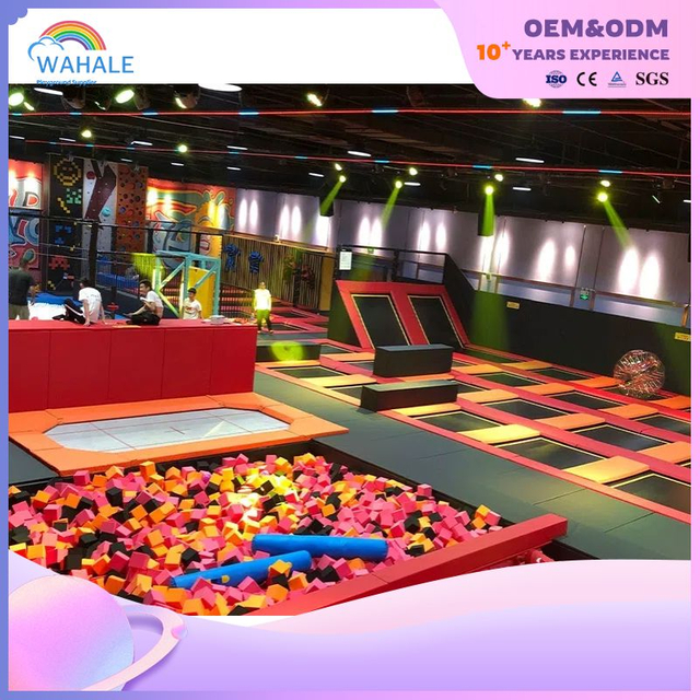 Macaron Color Custom Indoor Children's Trampoline Park Children's Parkour Escape Playground Facilities