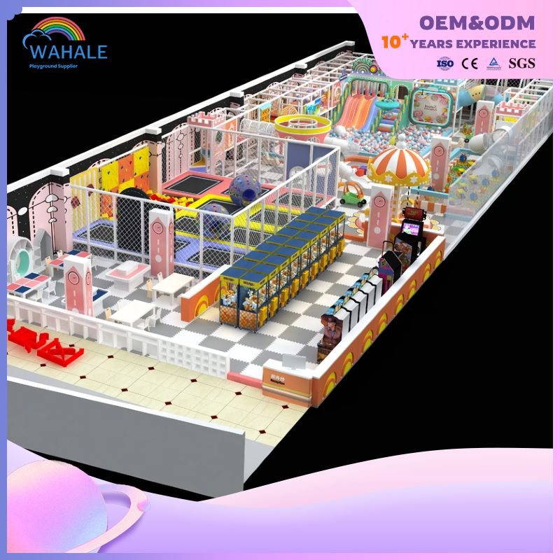 Early Education Center Indoor Blue Theme Customized Children's Amusement Park Equipment