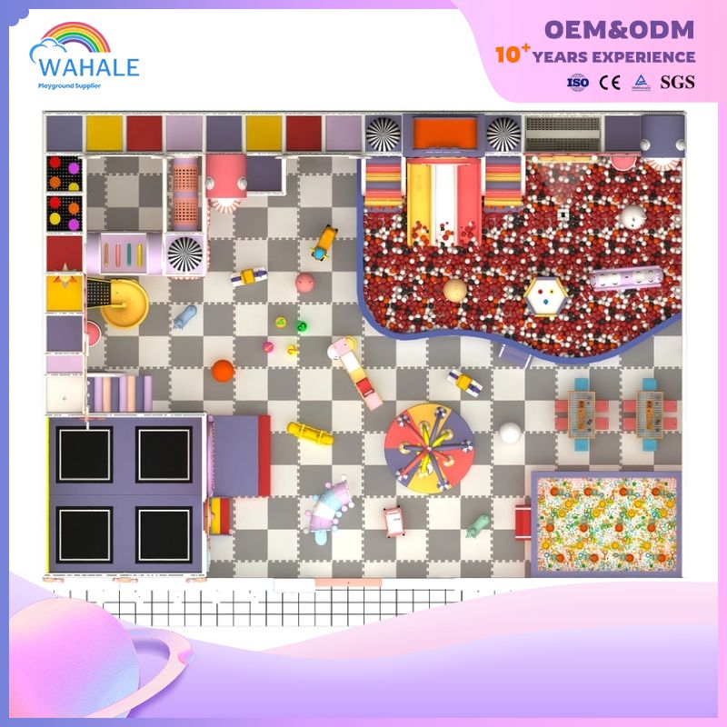 Children's Indoor Princess Castle Custom Playground Children's Purple Theme Amusement Park Equipment