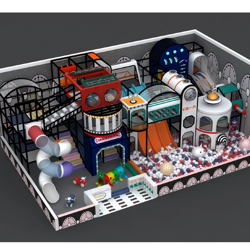 Multi-layer spiral slide playground