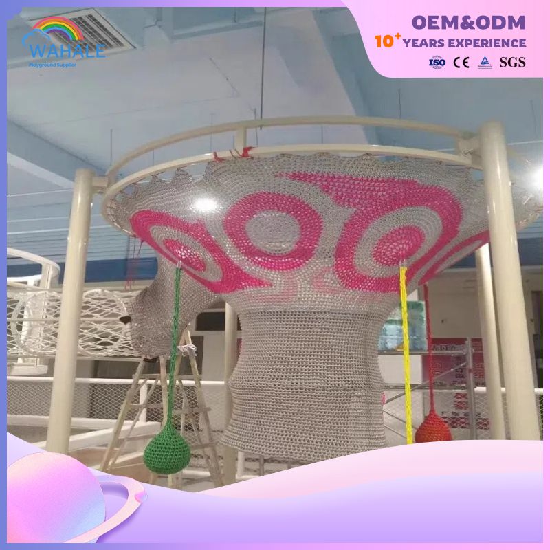 Children's Indoor Knitting Net Climbing Playground Rope Course Adventure Climbing Net Colorful Rope Equipment for Children