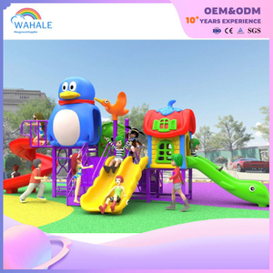 Outdoor Children's Blue Penguin Slide Park Children's Indoor And Outdoor Customized Playground Equipment Wholesale