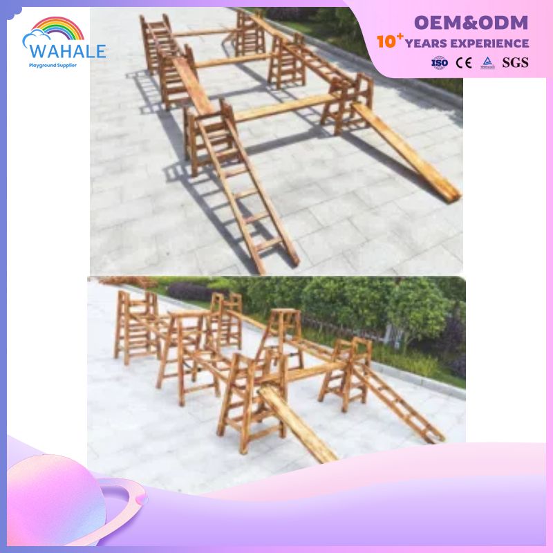 Carbonized Camphor Pine Climbing Combination Children's Play Equipment Wholesale