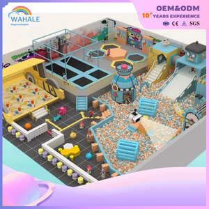 Robot Town Theme Customized Children's Indoor Cartoon Playground Trampoline Park Equipment Wholesale