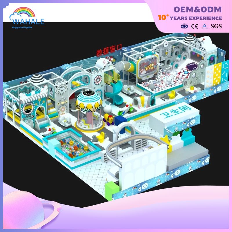 Astronaut Theme Customized Children's Playground Indoor Blue Color Amusement Park Equipment Wholesale