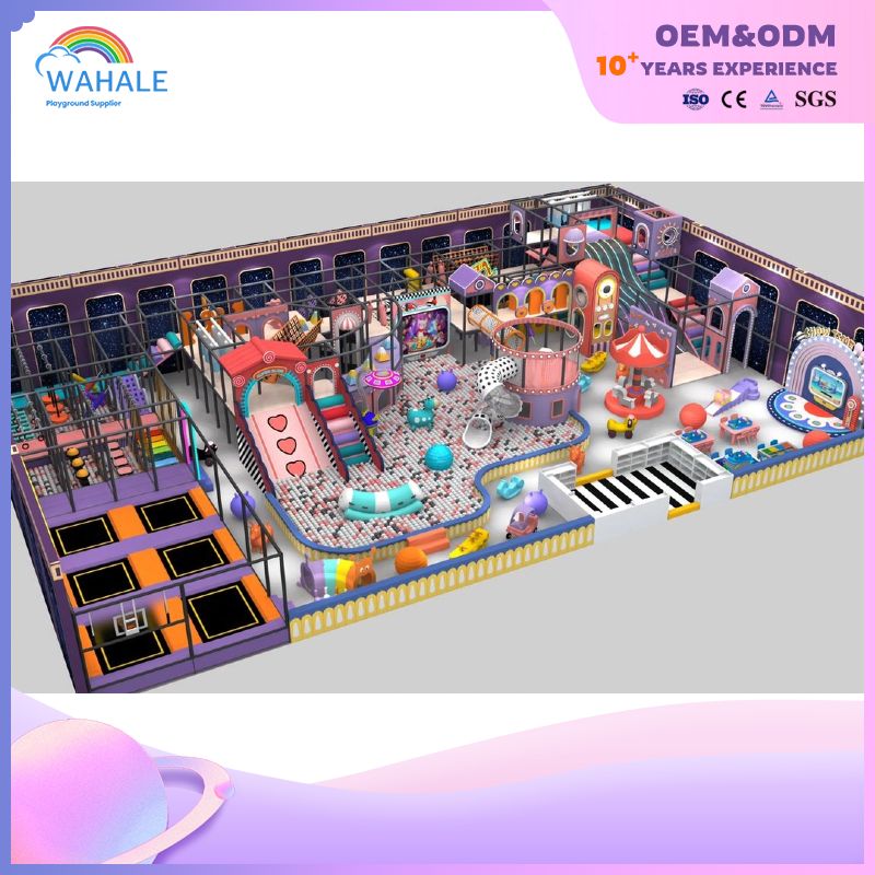 Daycare Room Custom Purple Children's Amusement Park Equipment Wholesale