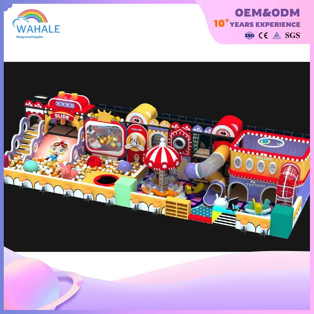 Macaron Color Indoor Children's Playground Custom Indoor Cartoon Style Children's Playground Facilities