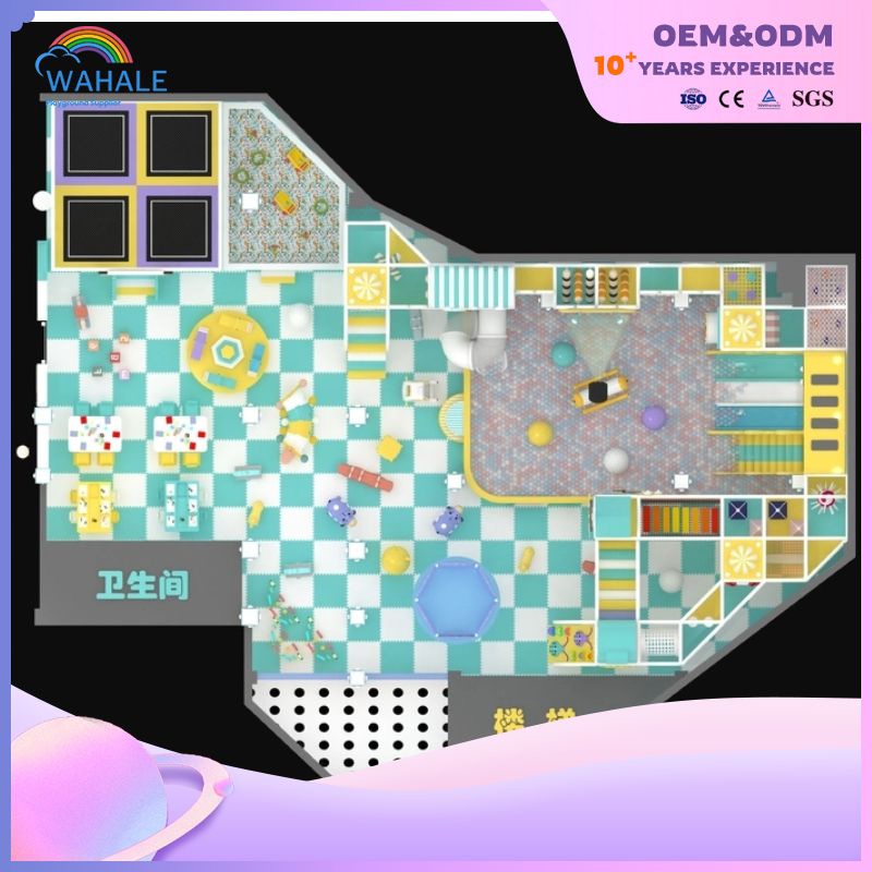 Blue Indoor Physical Training Amusement Park Customized Indoor Children's Sports Playground Equipment