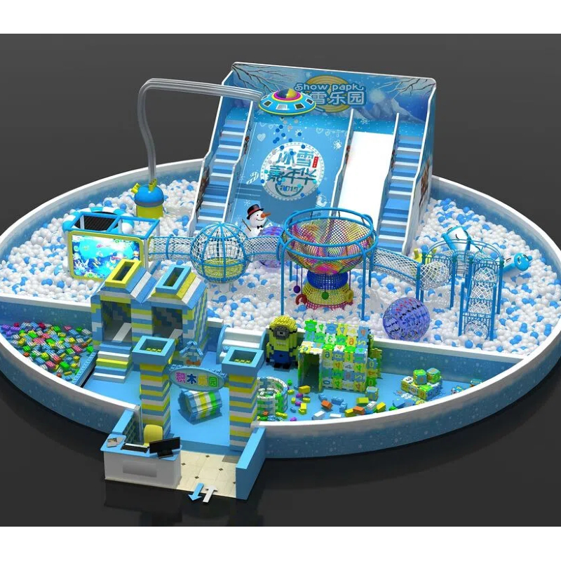 Custom theme large wooden soft bag slide