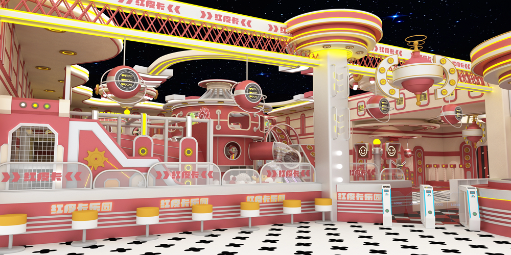 New 500-600-700-1000 Flat Indoor High-end Playground with Light Slide Supplier