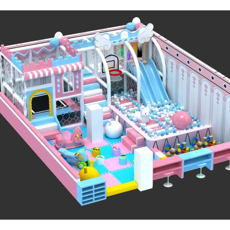 Indoor red bandage single-log bridge