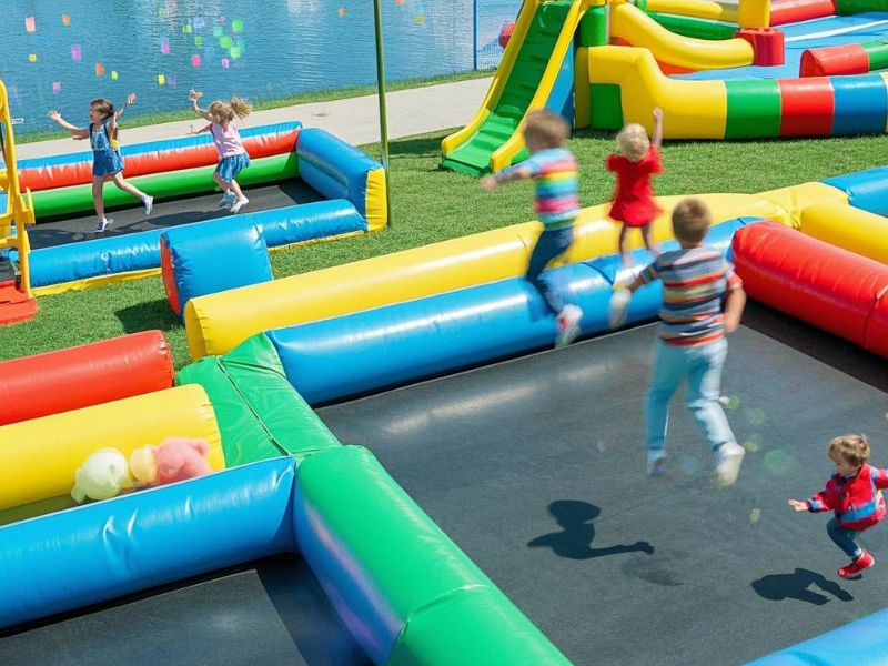 Scenic children's trampoline park equipment1