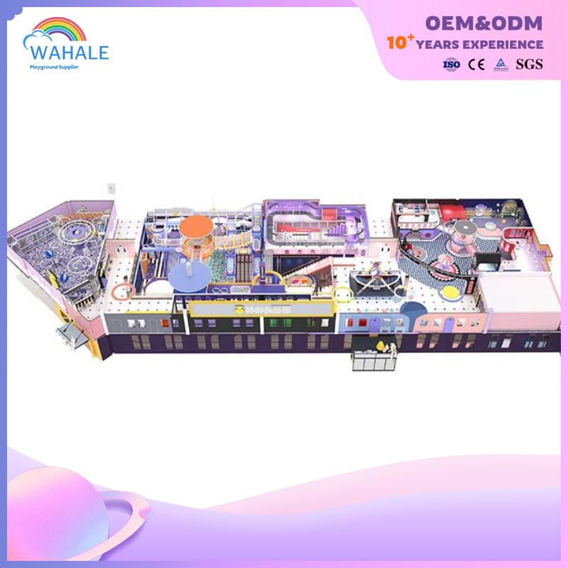 Kindergarten Interior Purple Custom Soft Cover Fantasy Playground Equipment Dealer