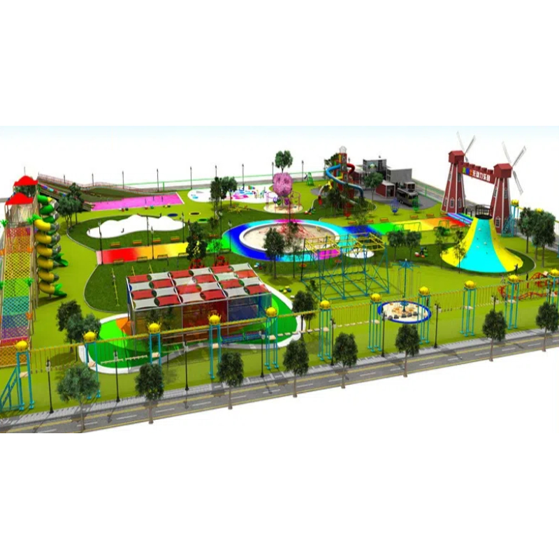 Blue climbing network walkway