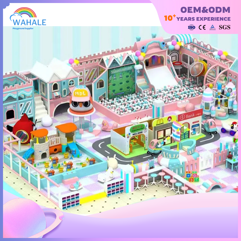 Mall Indoor Green Plant Theme Customized Children's Soft Playground Equipment Wholesale