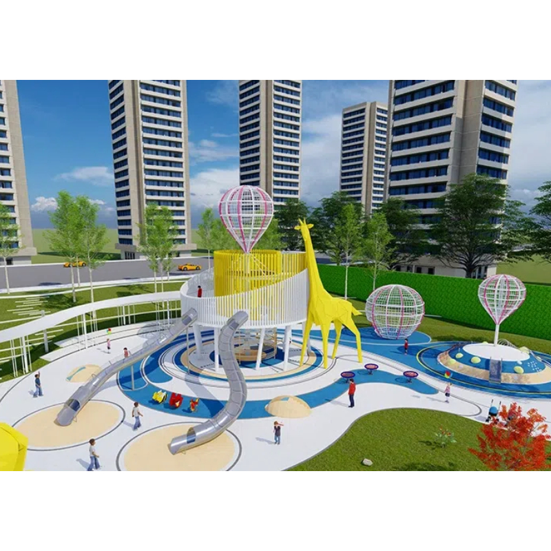 Hot air balloon shaped spider tower