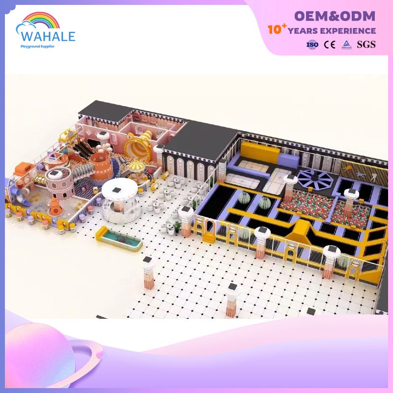 Mall Indoor Soft Fantasy Playground Custom Children's Parkour Trampoline Park Equipment Wholesale