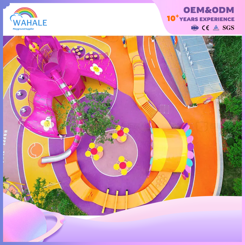 Scenic Spot Outdoor Color Flower Cartoon Shape Play Area Customized Children's Color Lighting Park