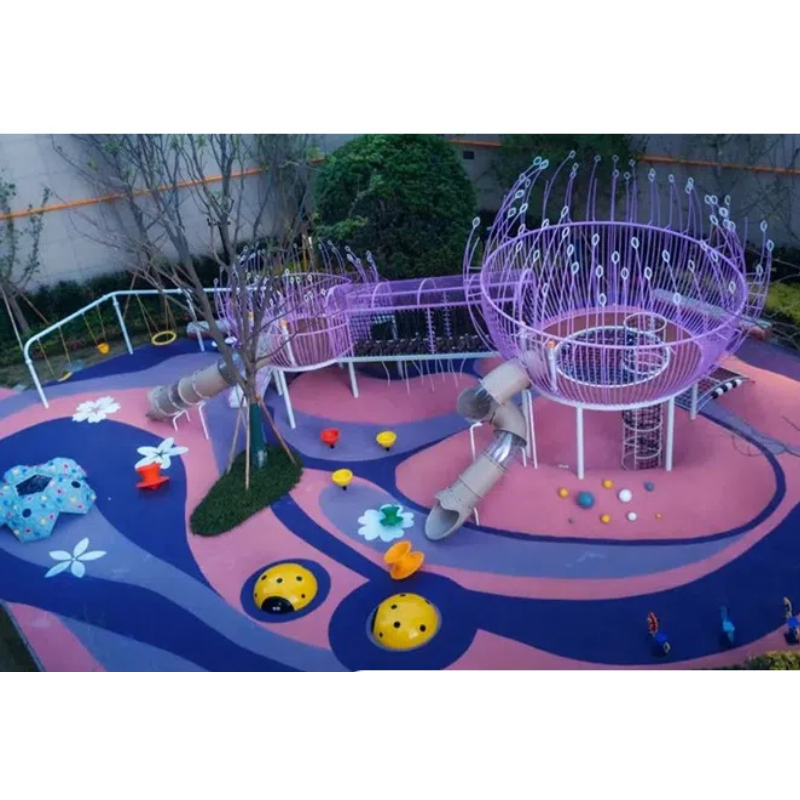 Purple flower shape play house