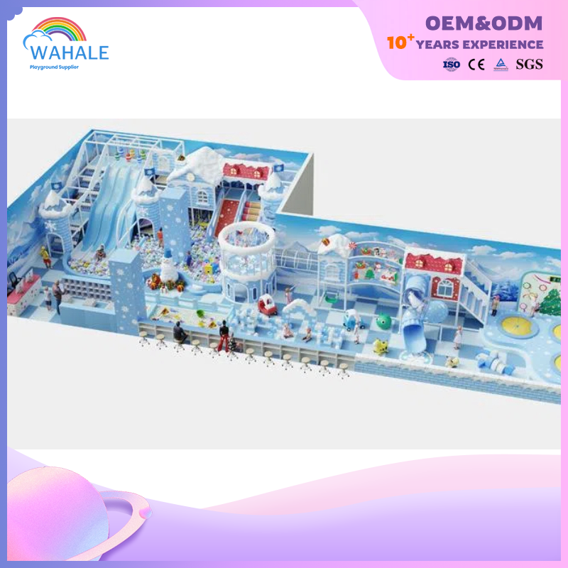 Coffee Shop Indoor Snow Castle Theme Customized Children Soft Decoration Playground Equipment Wholesale