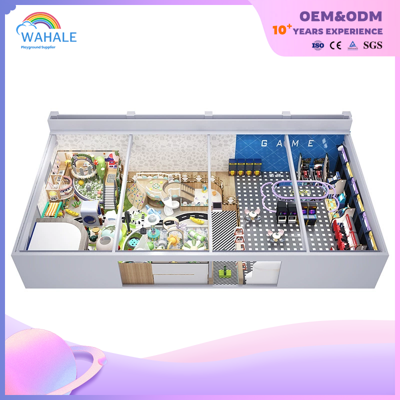 Shopping Mall Indoor Green Sun Plant Theme Customized Children's Soft Installation Playground Equipment