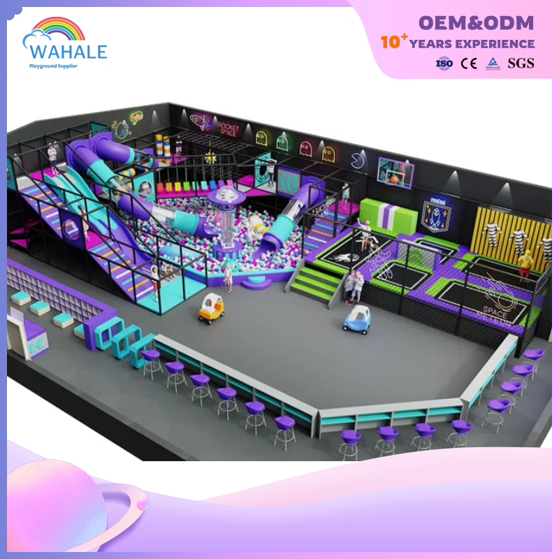 Mall Indoor Video Game Theme Customized Children's Purple Physical Training Playground Equipment