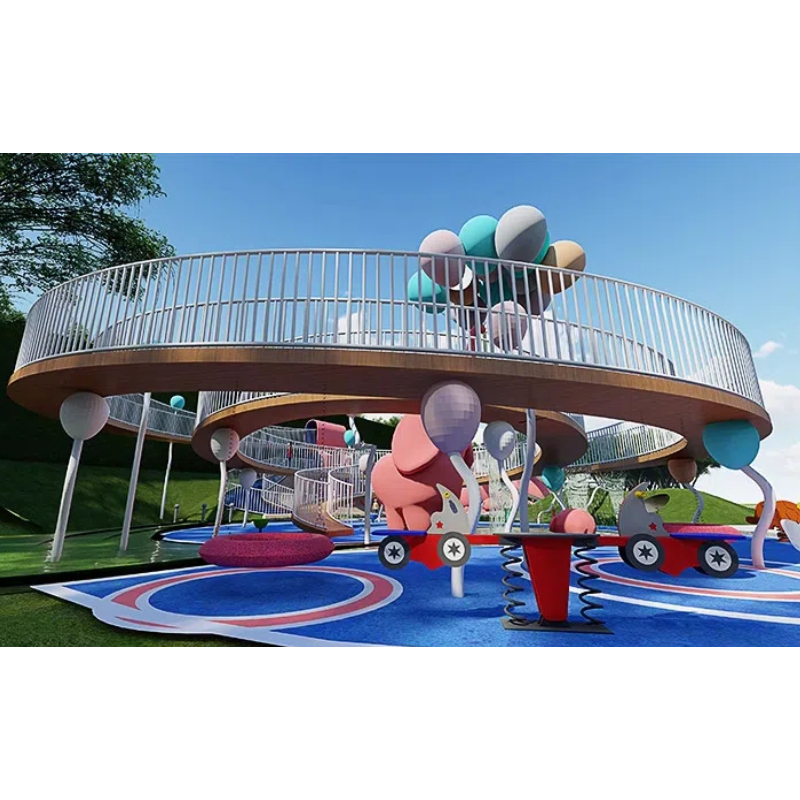 Red circular woven net swing