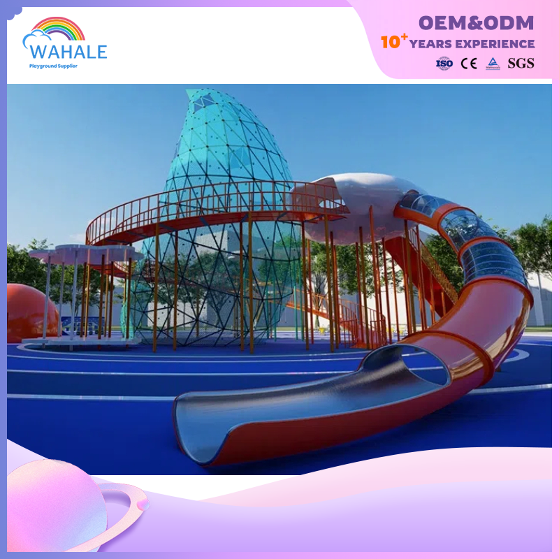 Early Education Center Outdoor Moon Shape Custom Children's Climbing Sports Unpowered Playground Equipment
