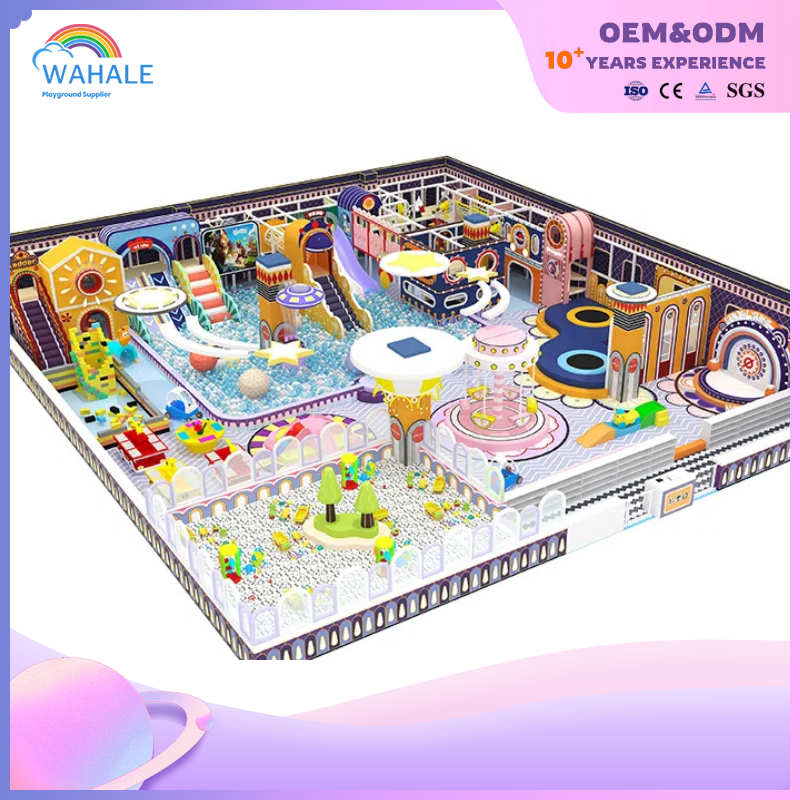 Mall Interior Purple Soft Decoration Robot Theme Customized Children's Playground Equipment Dealer