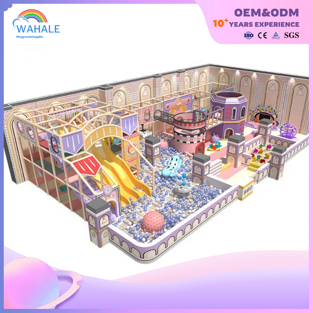 Sales Center Indoor Pink Theme Customized Soft Children's Playground Equipment Wholesale