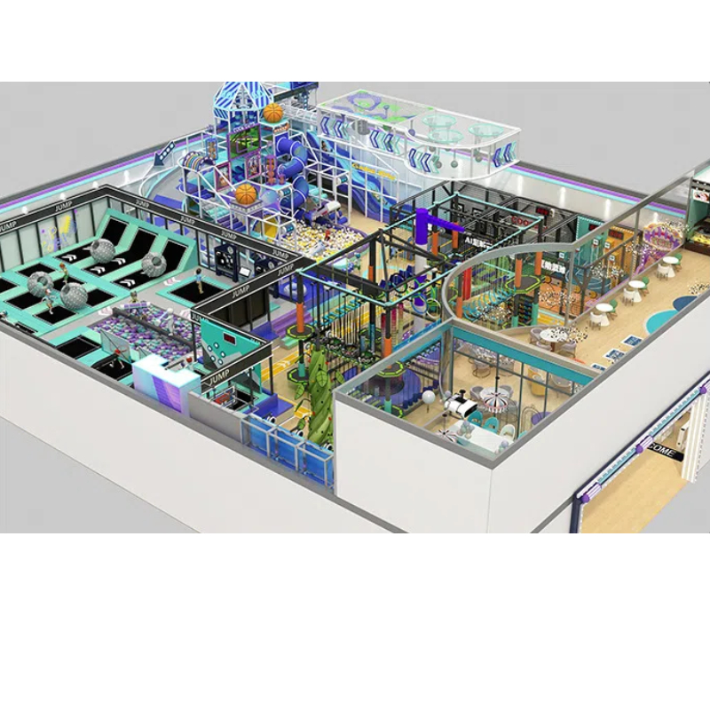 Blue and purple wave flying slide