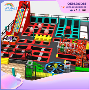 Hot Blood Theme Custom Shopping Mall Indoor Color Children's Physical Training Trampoline Park Equipment
