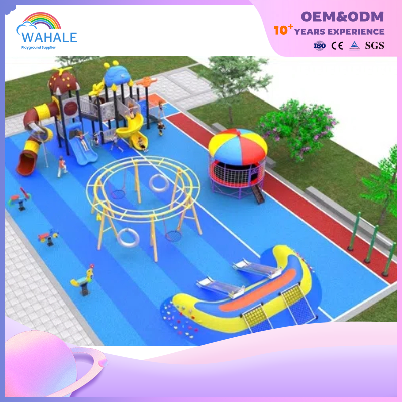 The Park's Outdoor Space-themed Children's Plastic Slide Park Customized Children's Unpowered Slide Equipment