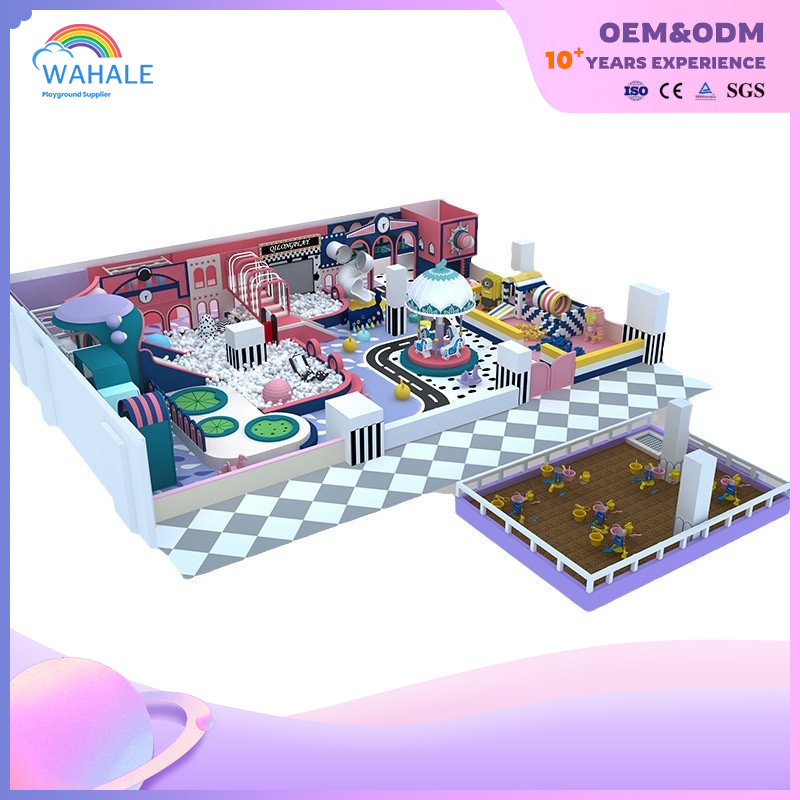 Kindergarten Indoor Pink House Theme Customized Children Soft Decoration Playground Equipment Wholesale