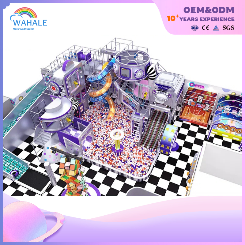 Mall Indoor Purple Video Game Theme Custom Children's Games Sports Playground Equipment Manufacturers